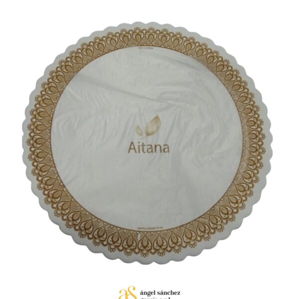 Bandeja De Carton Redonda 36 Cm